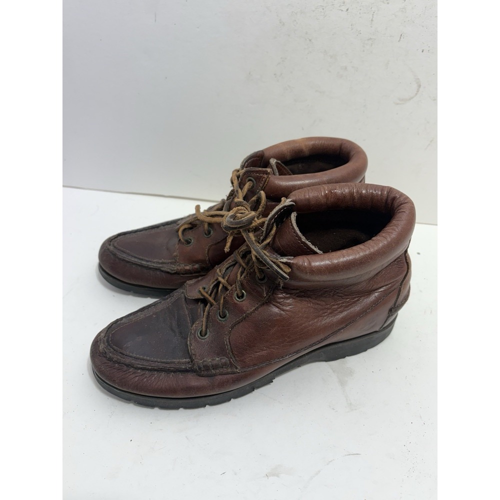 Timberland Women's Chukka Moccasin Leather Brown Soft Sole Boots Sz 6.5 M - Picture 5 of 7